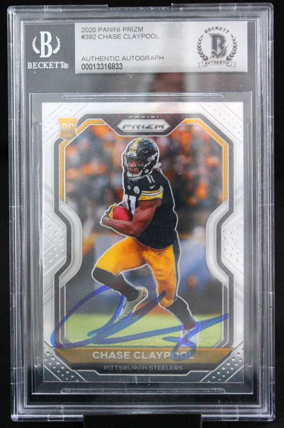 2020 Panini Prizm #392 Chase Claypool Pittsburgh Steelers BAS Auto 10