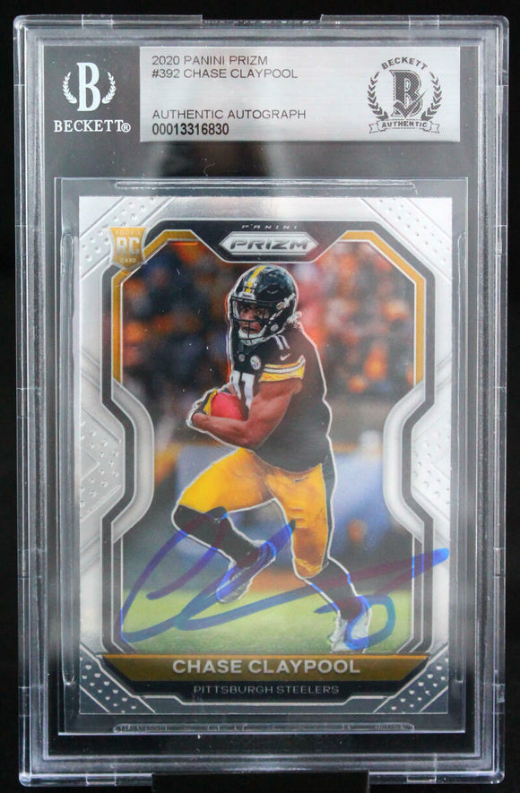 2020 Panini Prizm #392 Chase Claypool Pittsburgh Steelers BAS Auto 10