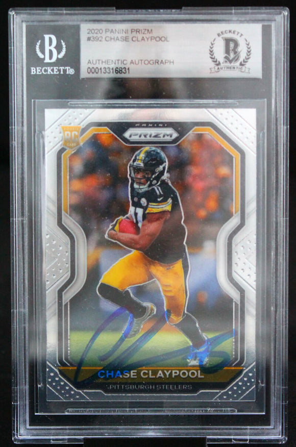 2020 Panini Prizm #392 Chase Claypool Pittsburgh Steelers BAS Auto 10