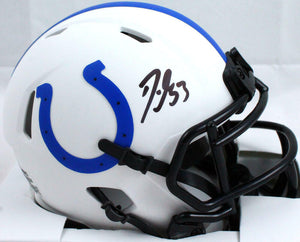 Darius Leonard Autographed Indianapolis Colts Lunar Speed Mini Helmet- JSA W