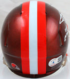 Johnny Manziel Autographed Browns Flash Speed Mini Helmet w/Insc.-Beckett W Holo