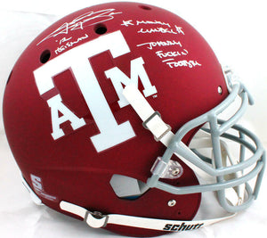 Johnny Manziel Signed Texas A&M Schutt F/S Authentic Helmet W/3 Insc-BAW Holo