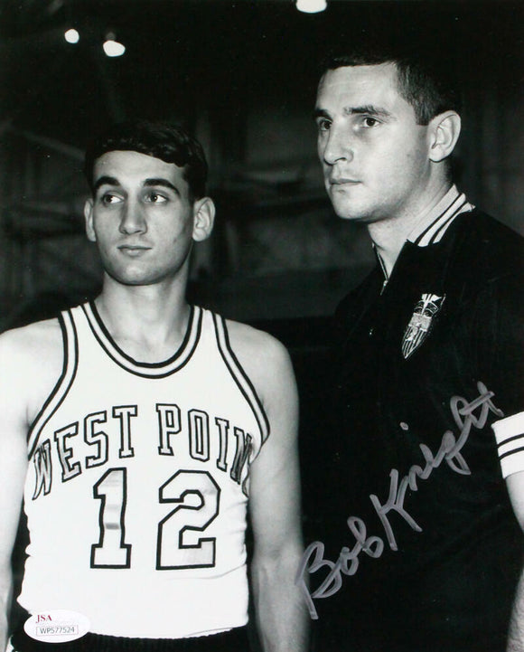 Bob Knight Autographed 8x10 w/Coach K Photo-JSA W *Silver