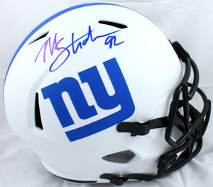 Michael Strahan Autographed NY Giants F/S Lunar Speed Helmet-Beckett W Hologram