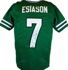 Boomer Esiason Autographed Green Pro Style Jersey- Beckett W Hologram *Black