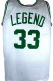 Larry Bird Autographed White Pro Basketball Jersey-Beckett W Hologram *Silver