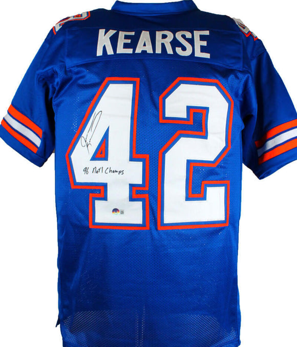 Jevon Kearse Autographed Blue College Style Jersey w/ 96 Natl Champs-BAWHologram