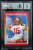 1990 Score #311 Joe Montana Auto San Francisco 49ers BAS Autograph 10