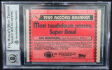 1990 Topps Disclaimer Back #1 Joe Montana Auto SF 49ers BAS Autograph 10