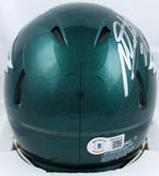 Miles Sanders Autographed Phil. Eagles Speed Mini Helmet-Beckett W Holo *Silver