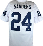 Miles Sanders Autographed White College Style Jersey-Beckett W Hologram *Silver