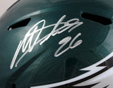 Miles Sanders Autographed Philadelphia Eagles F/S Speed Helmet-Beckett W Holo