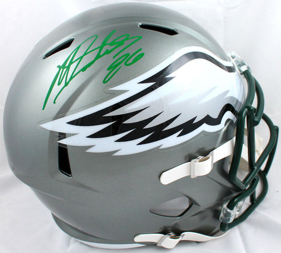 Miles Sanders Autographed Philadelphia Eagles F/S Flash Speed Helmet-BAWHologram