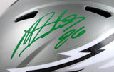 Miles Sanders Autographed Philadelphia Eagles F/S Flash Speed Helmet-BAWHologram