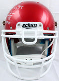 White Owens Sims Autographed OU F/S Schutt Authentic Helmet w/Insc - JSA W Auth