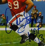 Warren Sapp HOF Autographed Tampa Bay Buccaneers Goal Line Art Card- JSA W Auth