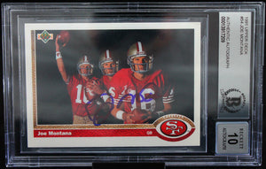 1991 Upper Deck #54 Joe Montana Auto San Francisco 49ers BAS Autograph 10