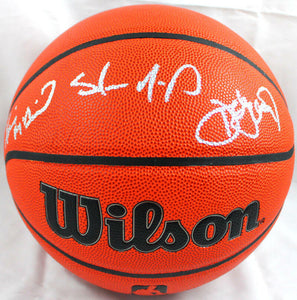 Kemp,McDaniel,Schrempf Autographed Official NBA Wilson Basketball-Beckett Holo