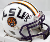 Odell Beckham Jr. Autographed White LSU Tigers Speed Mini Helmet-Beckett W Holo