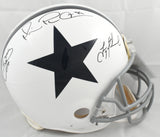 Triplets Autographed Dallas Cowboys F/S Speed Authentic Helmet - JSA W