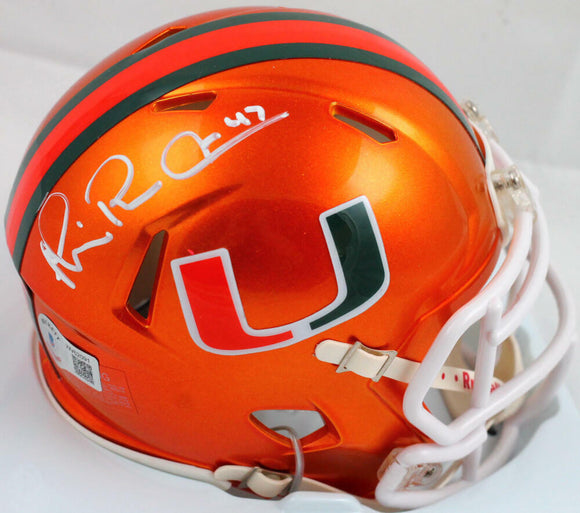 Michael Irvin Signed Miami Hurricanes Flash Speed Mini Helmet-Beckett W Hologram