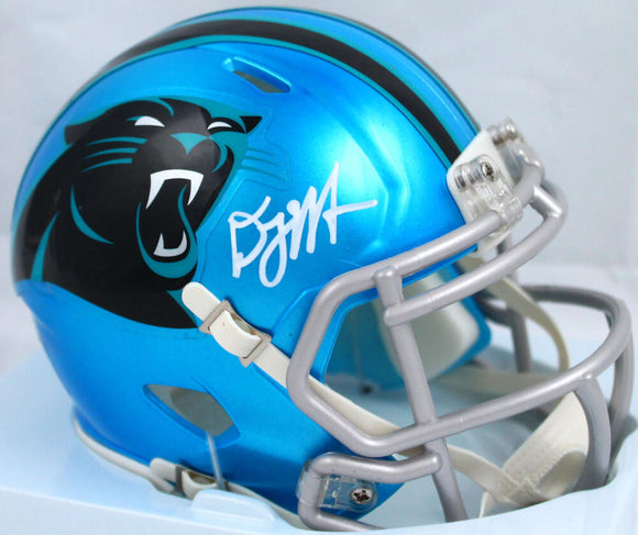 DJ Moore Autographed Carolina Panthers Flash Speed Mini Helmet-Beckett W Holo