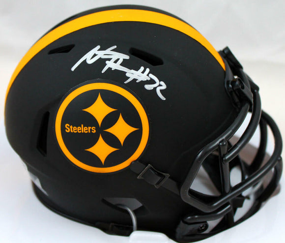 Najee Harris Autographed Pittsburgh Steelers Eclipse Speed Mini Helmet-Fanatics