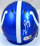 Kwity Paye Autographed Colts Flash Speed Mini Helmet #-Beckett W Hologram *White