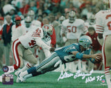 Steve Largent Autographed Seattle Seahawks 8x10 Dive Photo w/HOF-Beckett W Holo