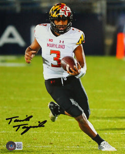 Taulia Tagovailoa Autographed Maryland Terps 8x10 Running Photo-Beckett W Holo