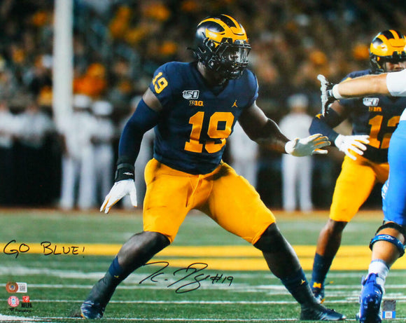 Kwity Paye Autographed Michigan 16x20 FP Stance Photo w/Insc.-Beckett W Hologram