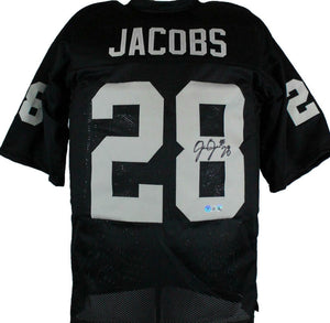 Josh Jacobs Autographed Black Pro Style Jersey-Beckett W Hologram *Black *8