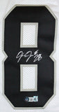 Josh Jacobs Autographed White Pro Style Jersey-Beckett W Hologram *Silver *8