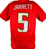 Rakim Jarrett Autographed Red College Style Jersey-Beckett W Hologram *Black