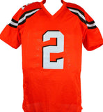 Johnny Manziel Autographed Orange Pro Style Jersey w/insc.-Beckett W Hologram