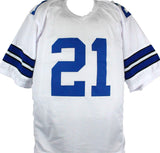 Ezekiel Elliott Autographed White Pro Style Jersey-Beckett W Hologram *Silver