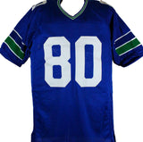 Steve Largent Autographed Blue Pro Style Jersey w/2 Insc.-Beckett W Hologram