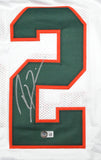 Ray Lewis Autographed White College Style Jersey-Beckett W Hologram *Silver