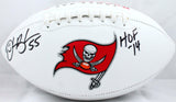 Derrick Brooks Signed Tampa Bay Buccaneers Logo Football w/HOF 14-Beckett W Holo