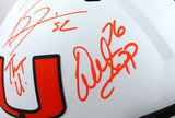 Lewis/Gore/Sapp Autographed Miami Hurricanes F/S Lunar Speed Helmet-BeckettWHolo