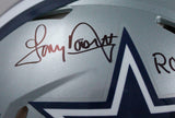 Tony Dorsett Signed Cowboys F/S Speed Authentic Helmet w/5 stats-Beckett W Holo