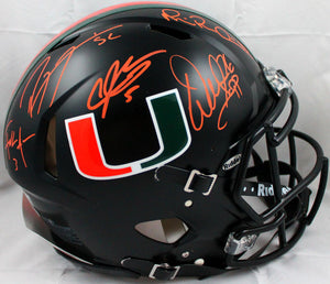 Sapp, Irvin, Johnson, Lewis, Gore Signed F/S Miami Speed Authentic Helmet-BAW