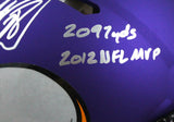 Adrian Peterson Signed Vikings F/S Speed Authentic Helmet w/2 Insc.-BeckettWHolo