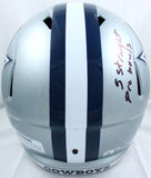 Roy Williams Autographed Dallas Cowboys F/S Speed Helmet w/2 Insc.-BeckettW Holo