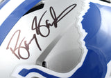 Barry Sanders Autographed Lions 83-02 TB F/S Speed Helmet-Beckett W Holo*Black