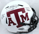 Johnny Manziel Autographed Texas A&M Lunar Speed F/S Helmet w/3 Insc.-BAW Holo