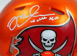 Mike Alstott Signed Tampa Bay Buccaneers Flash Speed Mini Helmet-Beckett W Holo