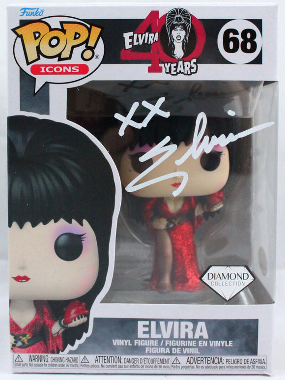 Cassandra Peterson Autographed Elvira Funko Pop Figurine #68- JSA W *White