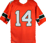 Vinny Testaverde Autographed Orange College Style Jersey w/Heisman-JSA W *Black