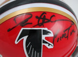 Deion Sanders Signed Atlanta Falcons 66-69 Mini Helmet w/Primtime-Beckett W Holo